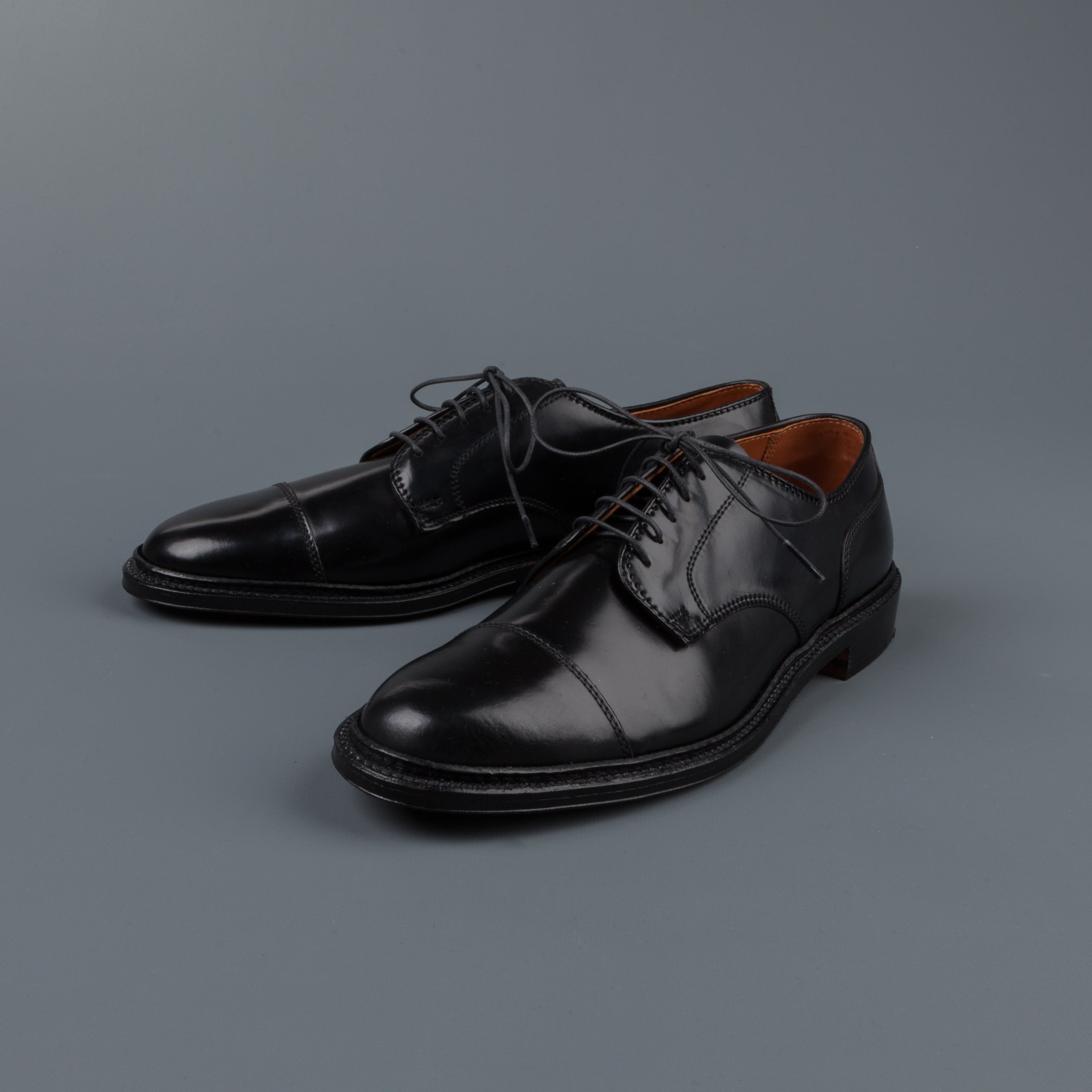 Alden x Frans Boone exclusive unlined captoe in black cordovan