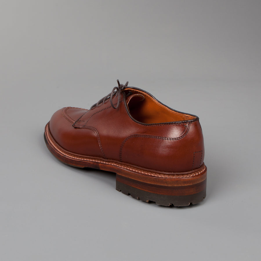 Alden Norwegian Split toe blucher on commando sole in walnut calfskin