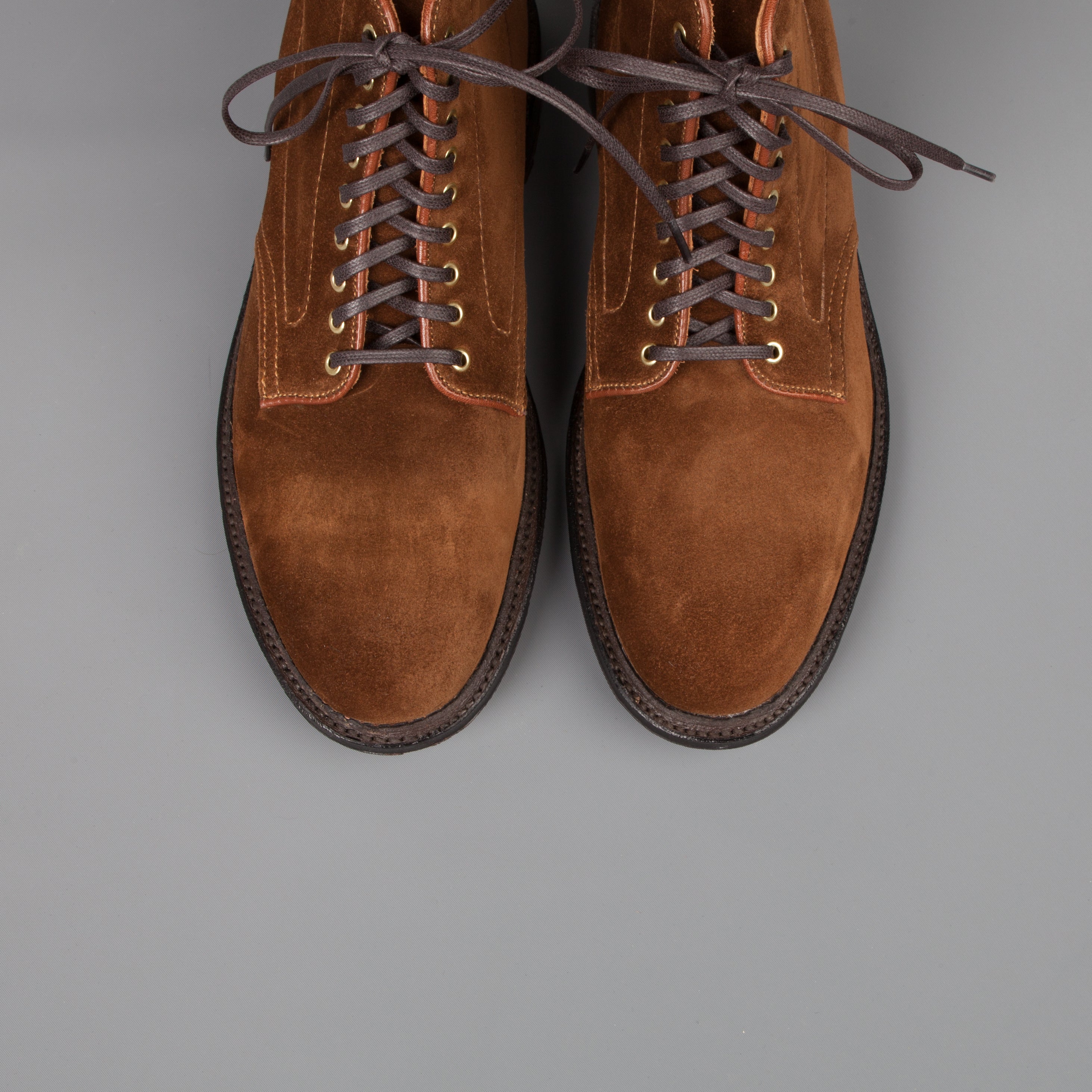 Alden Snuff Suede Barrie last plain toe boot