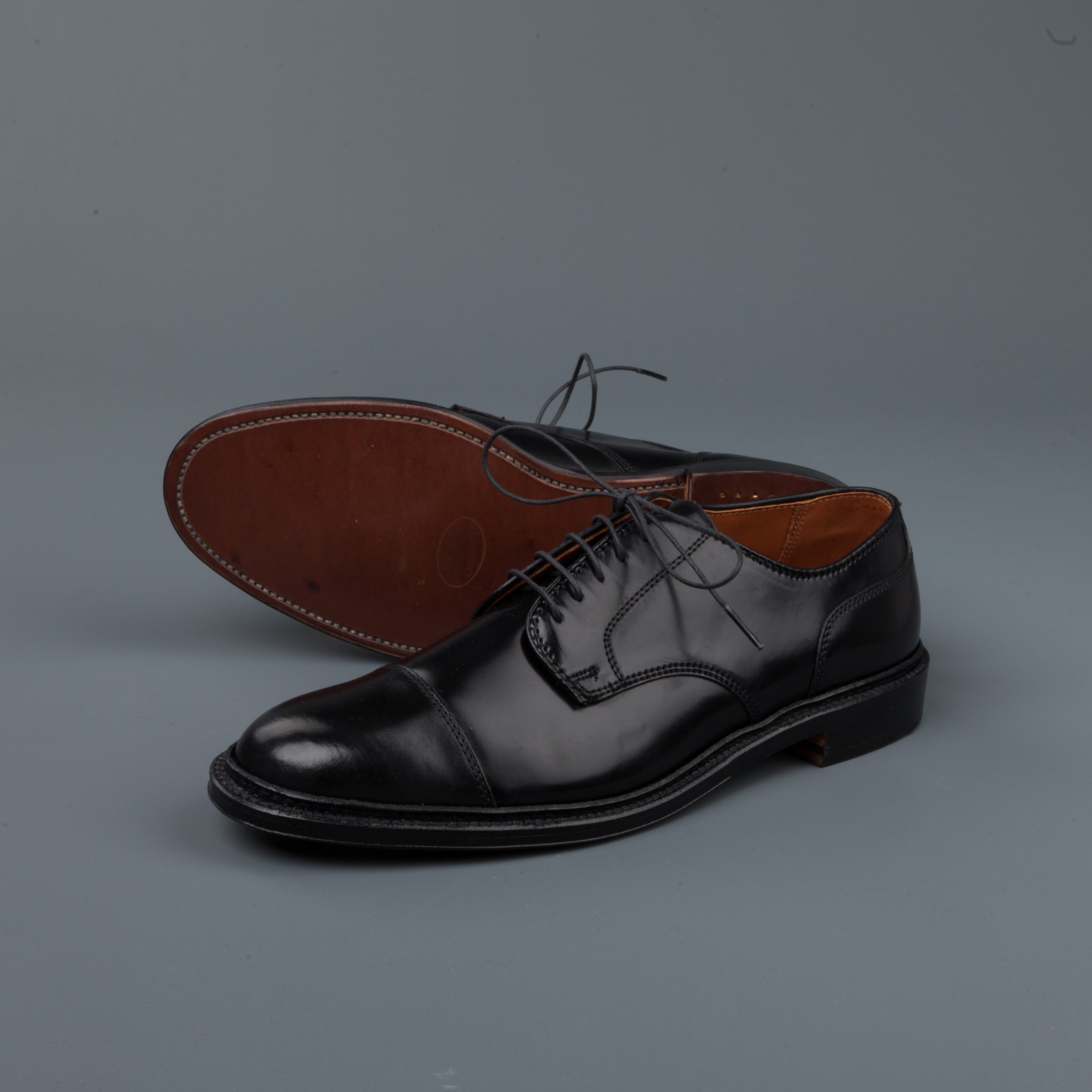 Alden x Frans Boone exclusive unlined captoe in black cordovan