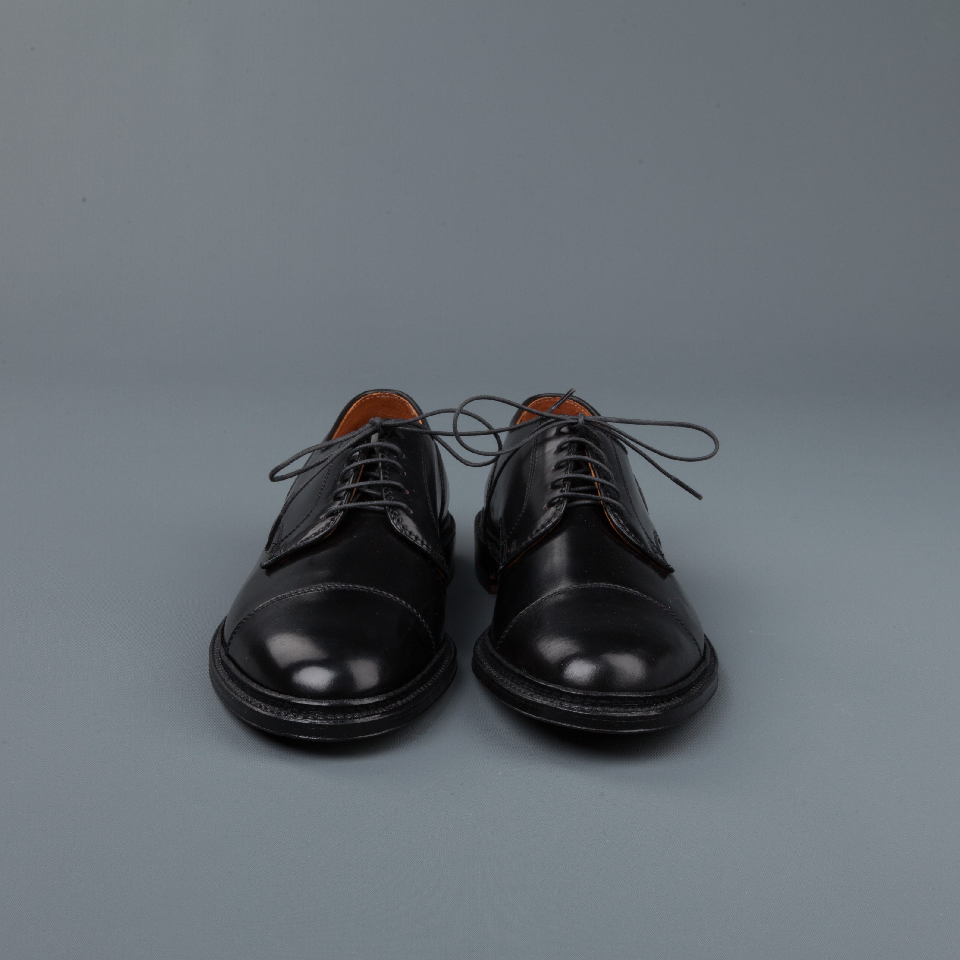 Alden x Frans Boone exclusive unlined captoe in black cordovan