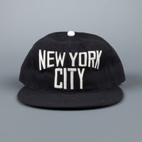 Ebbets field flannels New York city Lennon 6 panel strap back cap black