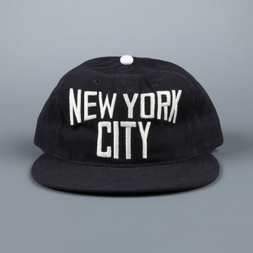 Ebbets field flannels New York city Lennon 6 panel strap back cap black