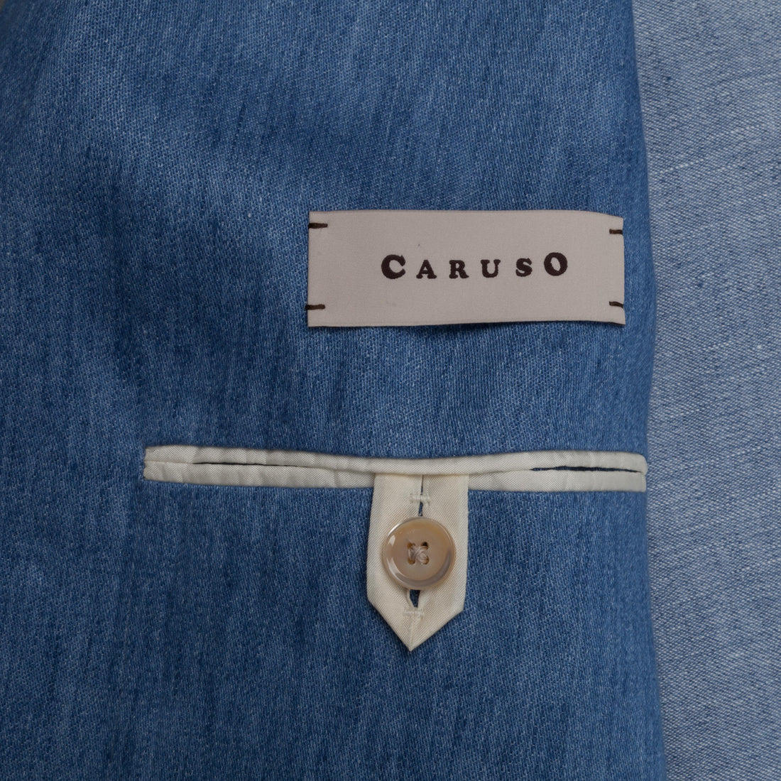 Caruso Butterfly GZE jacket blu denim linen