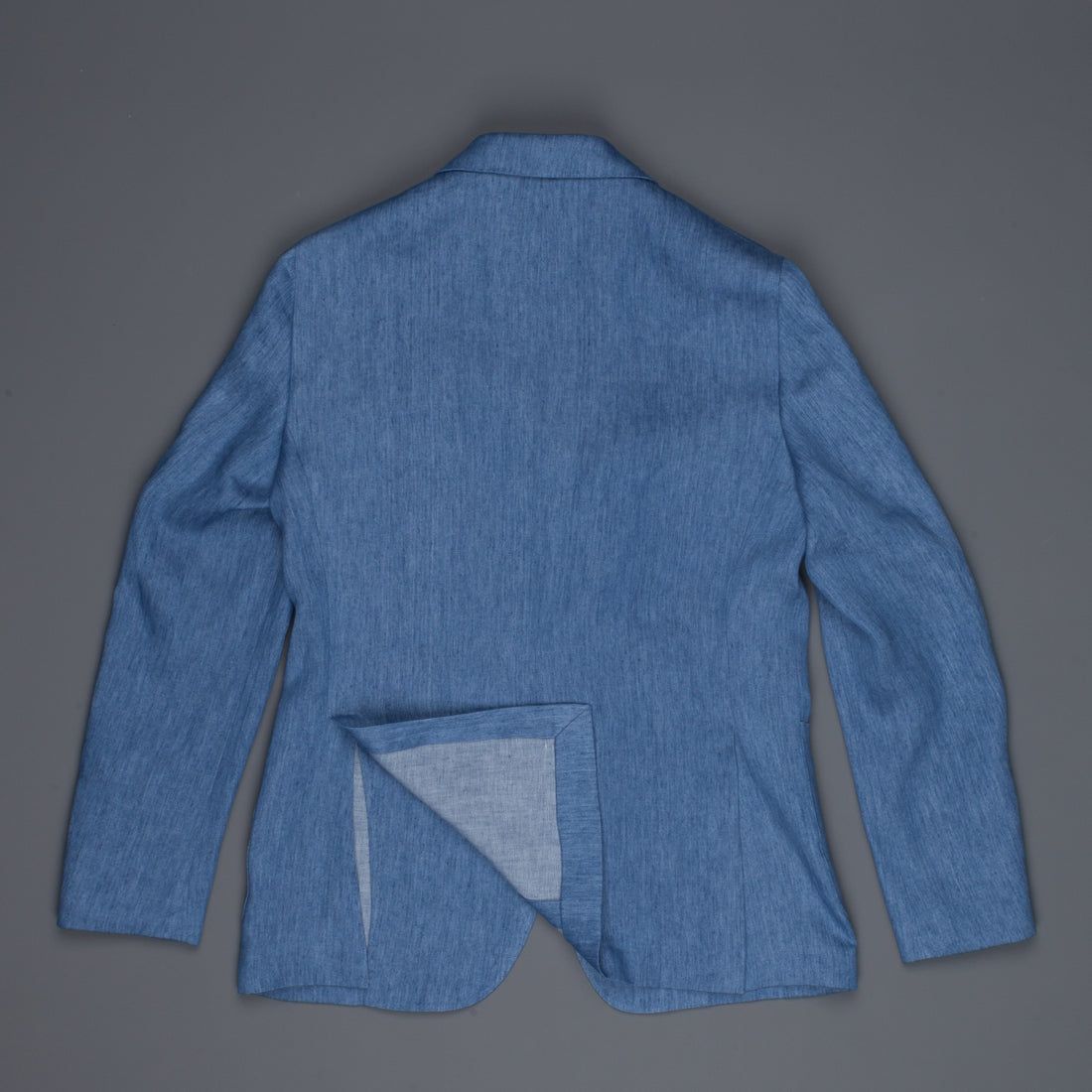 Caruso Butterfly GZE jacket blu denim linen