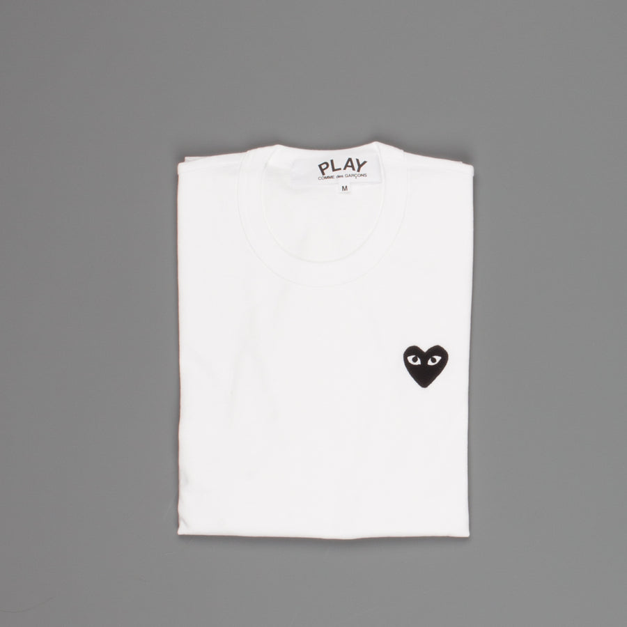 Comme des Garçons PLAY Longsleeve Tee white black Heart