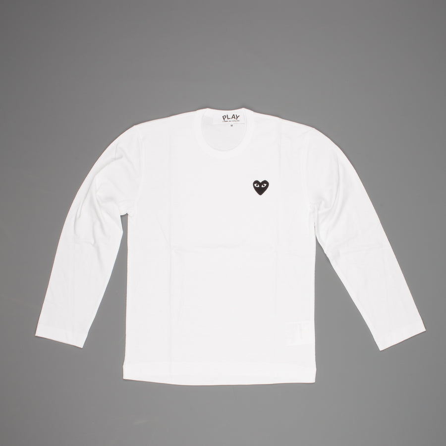 Comme des Garçons PLAY Longsleeve Tee white black Heart