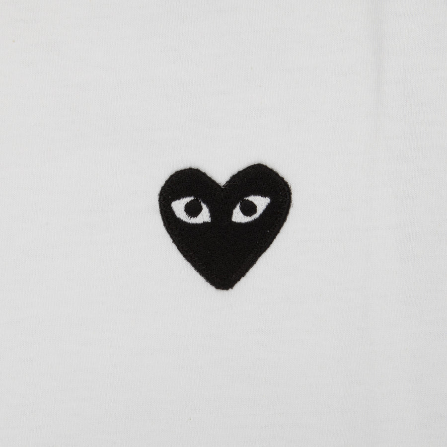 Comme des Garçons PLAY Longsleeve Tee white black Heart