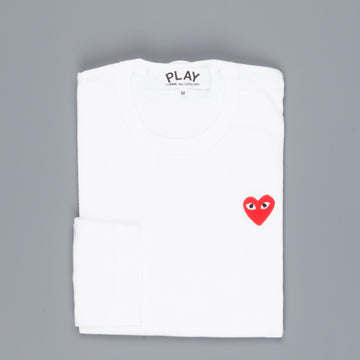 Comme des Garçons PLAY Longsleeve Tee white Red Heart