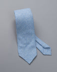 Drakes Cashmere tie, untipped light blue melange