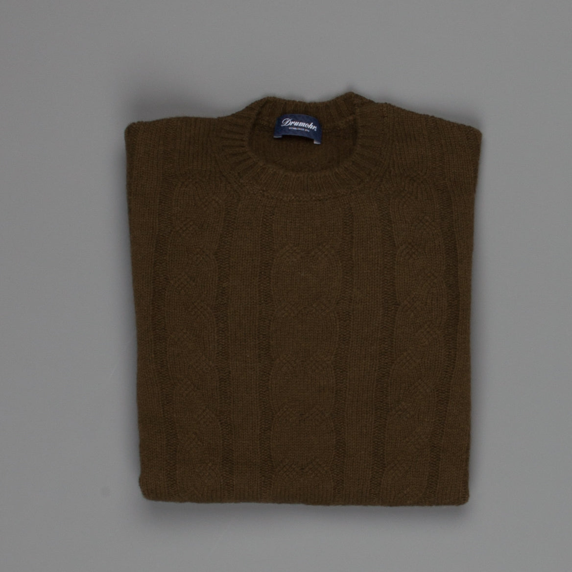 Drumohr Cashmere Treccia Crew Neck Hunting Green