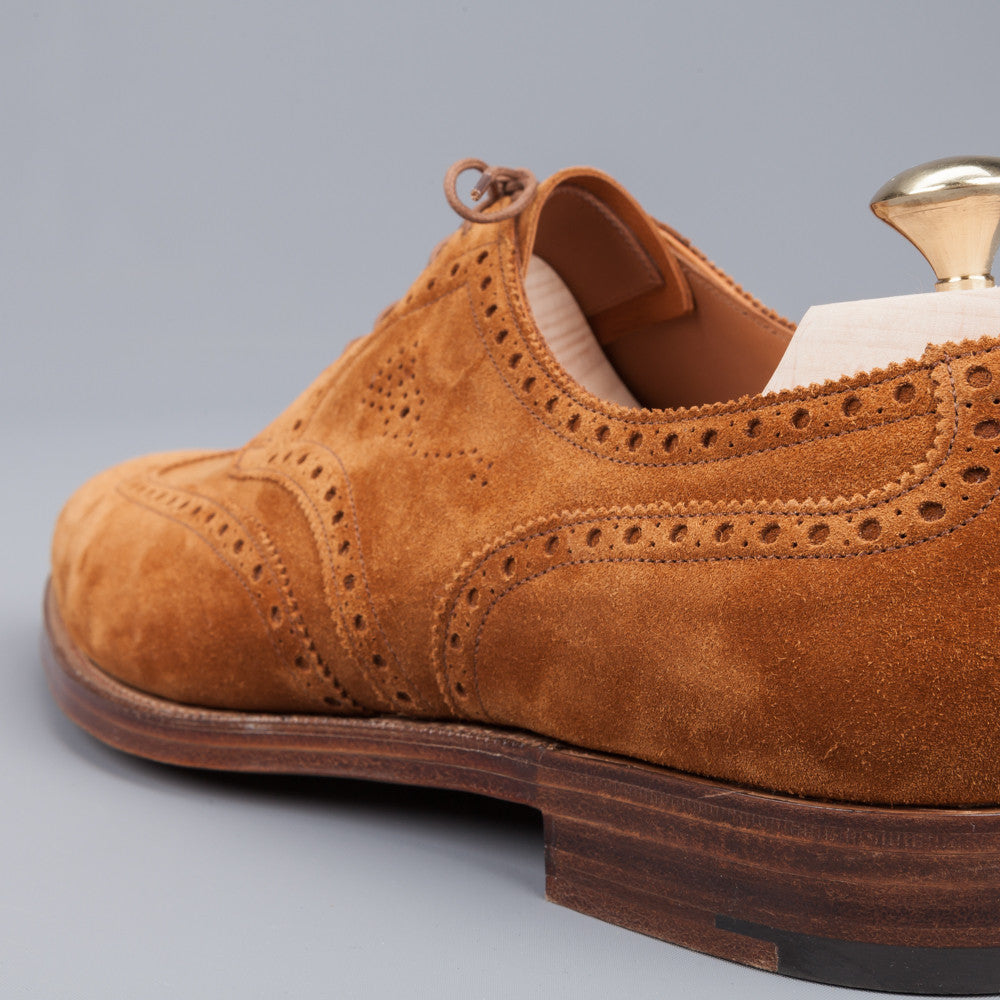 Edward Green Sandringham in Tobacco suede on 202 last