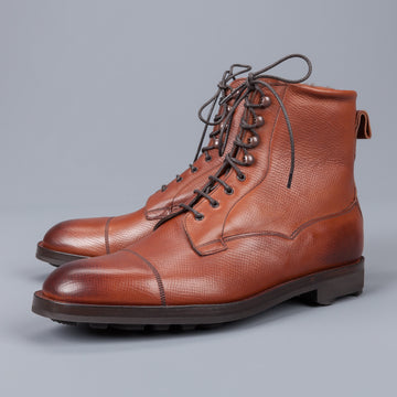 Edward Green Galway in Utah chestnut grained leather fur lined