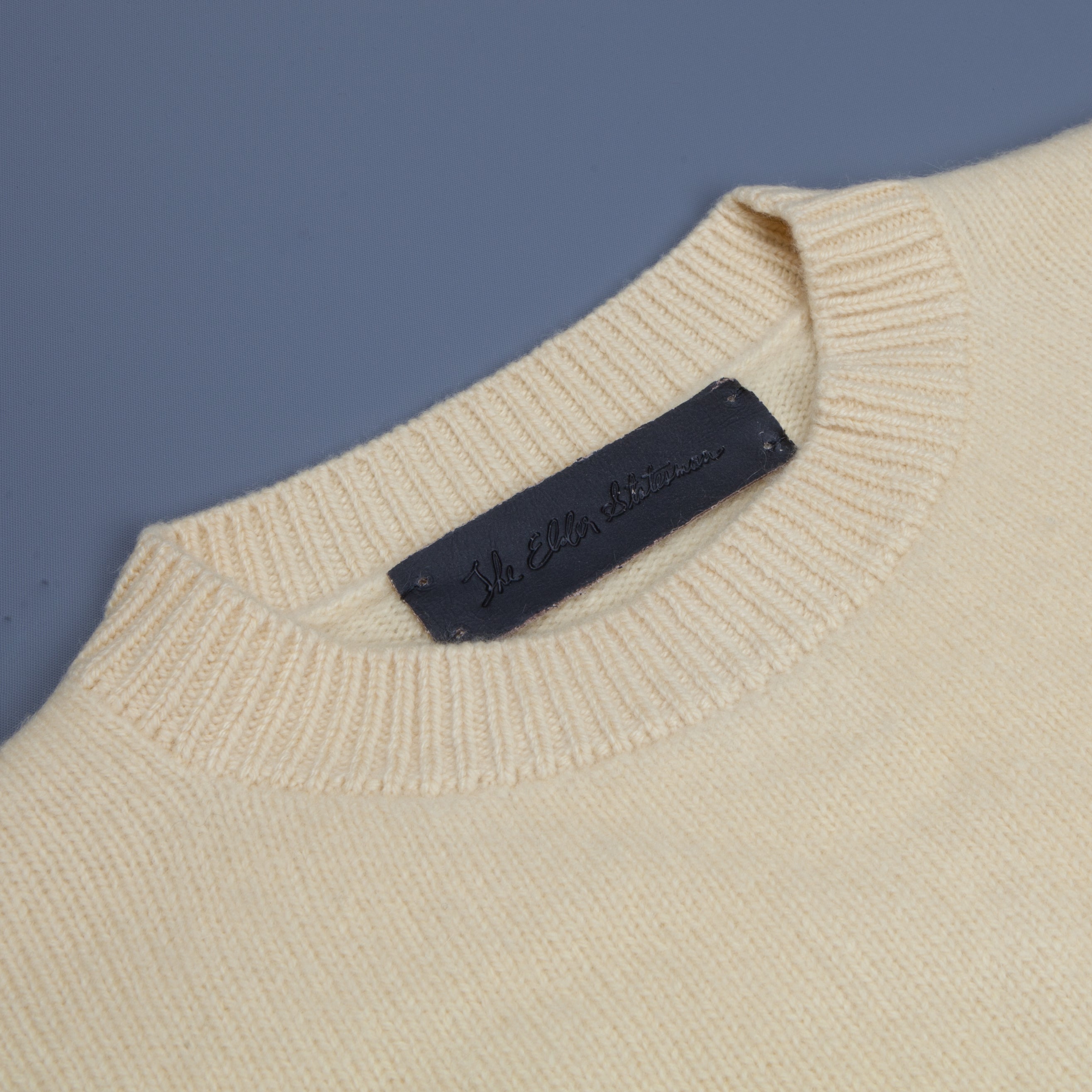 The Elder Statesman  @ Frans Boone Cashmere Simple Crew Unisex sweater Butter