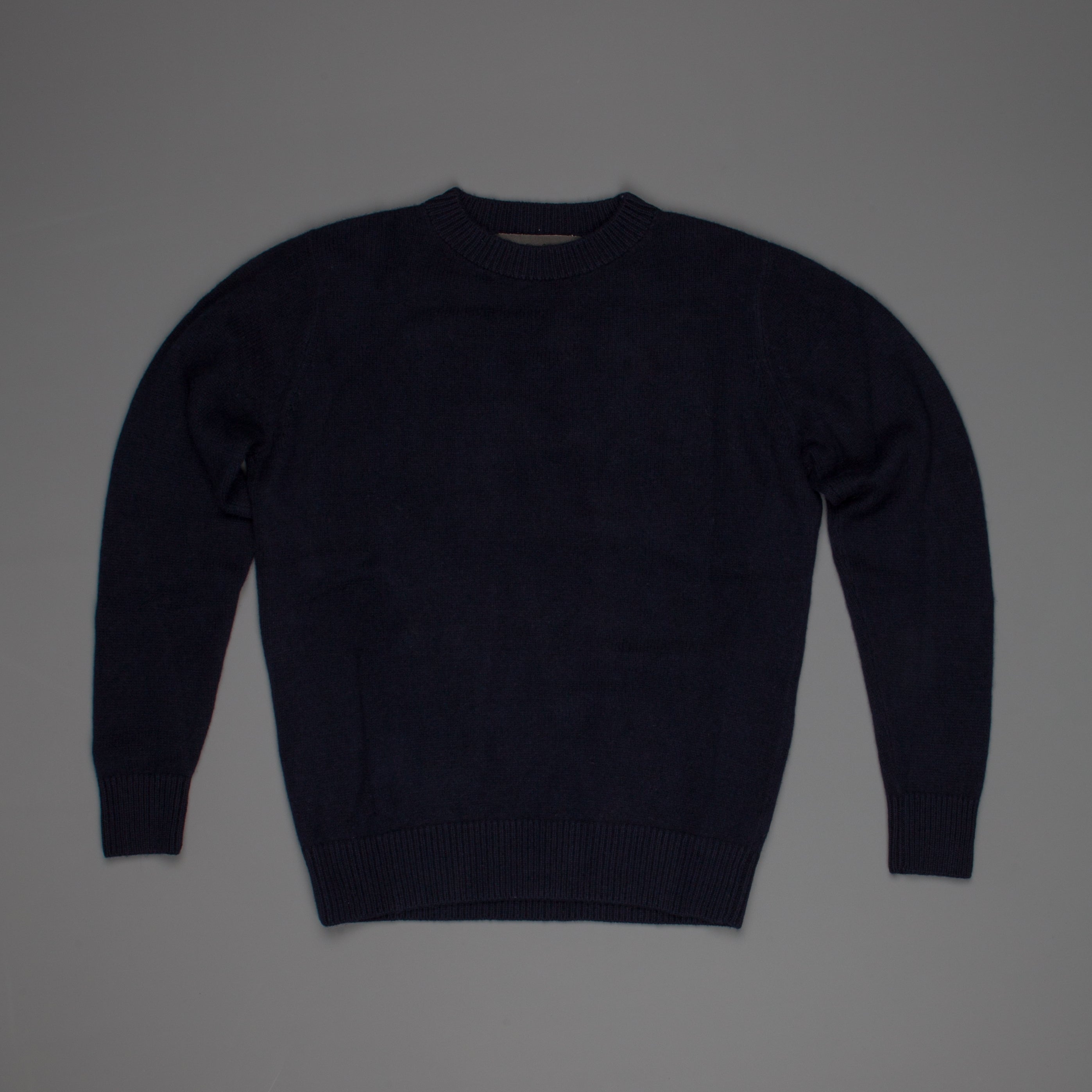 The Elder Statesman  @ Frans Boone Cashmere Simple Unisex Crew sweater Navy