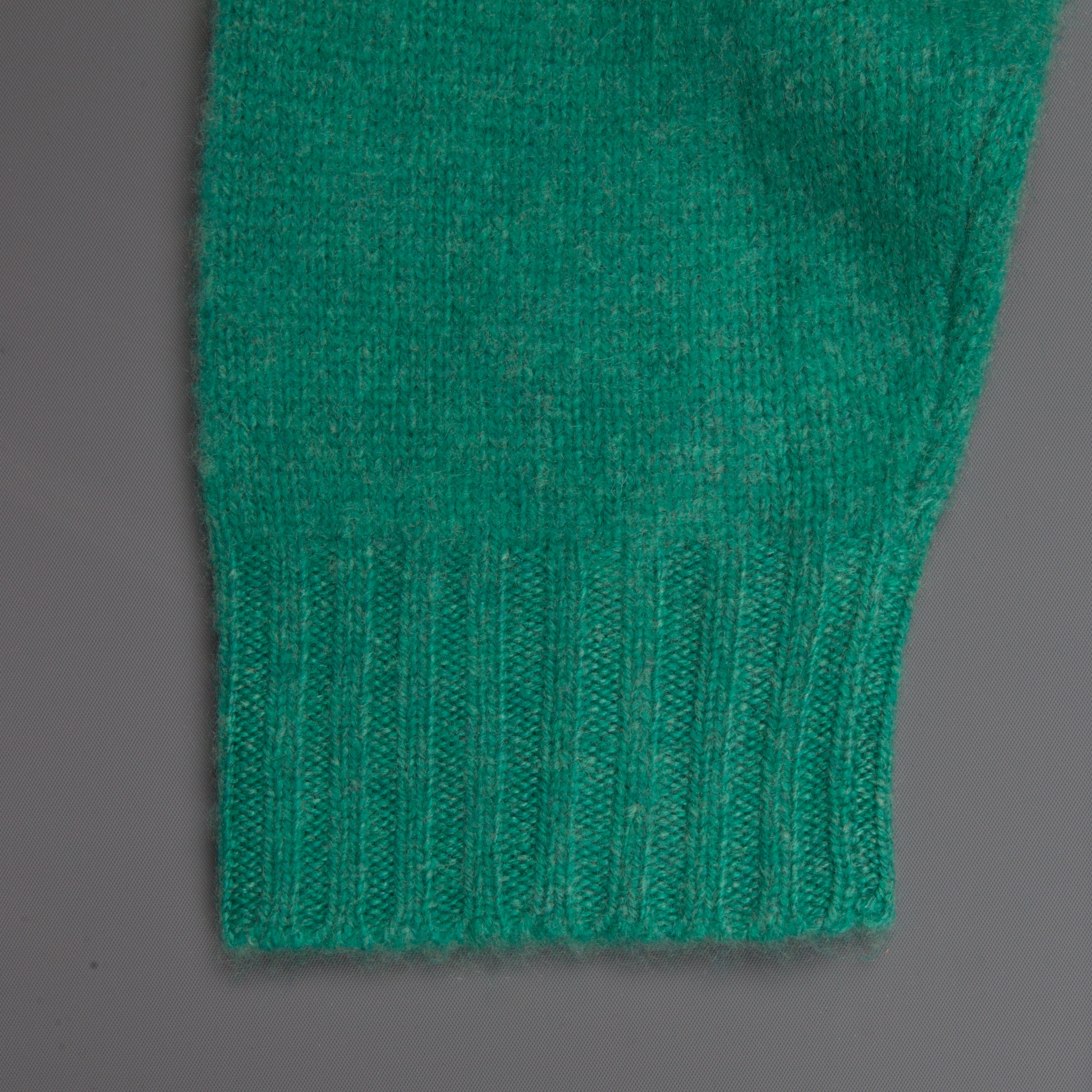 The Elder Statesman  @ Frans Boone Cashmere striped Racing Crew Unisex sweater Turquoise Amethyst