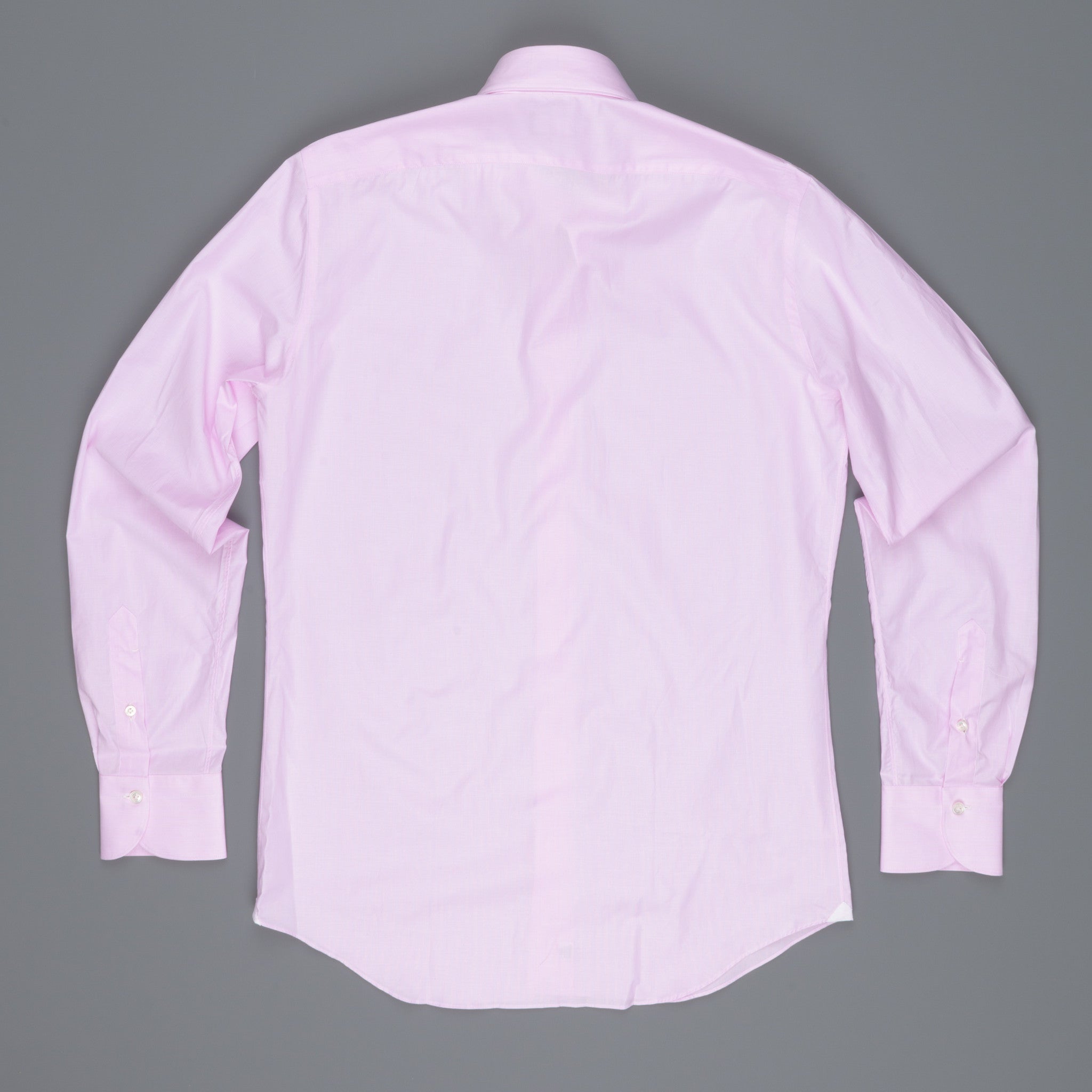 Finamore Milano shirt pink hairline Collo Eduardo