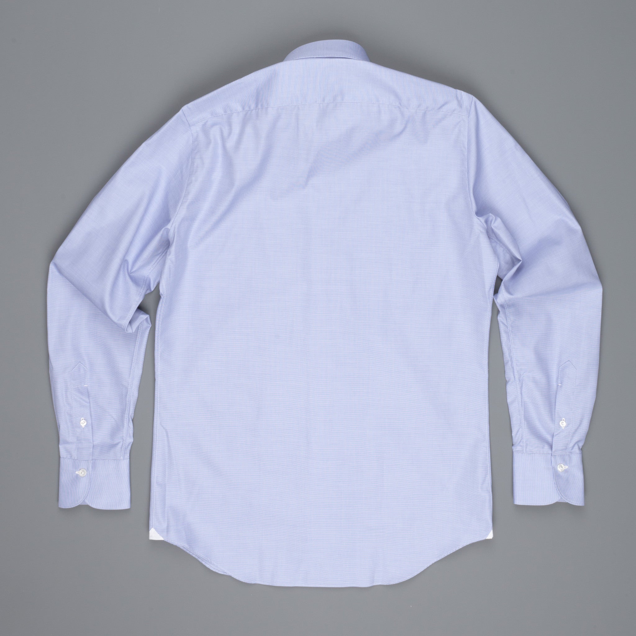 Finamore Milano shirt navy blue woven jaquard Collo Eduardo