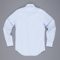 Finamore Milano Sergio collar blue vichy shirt