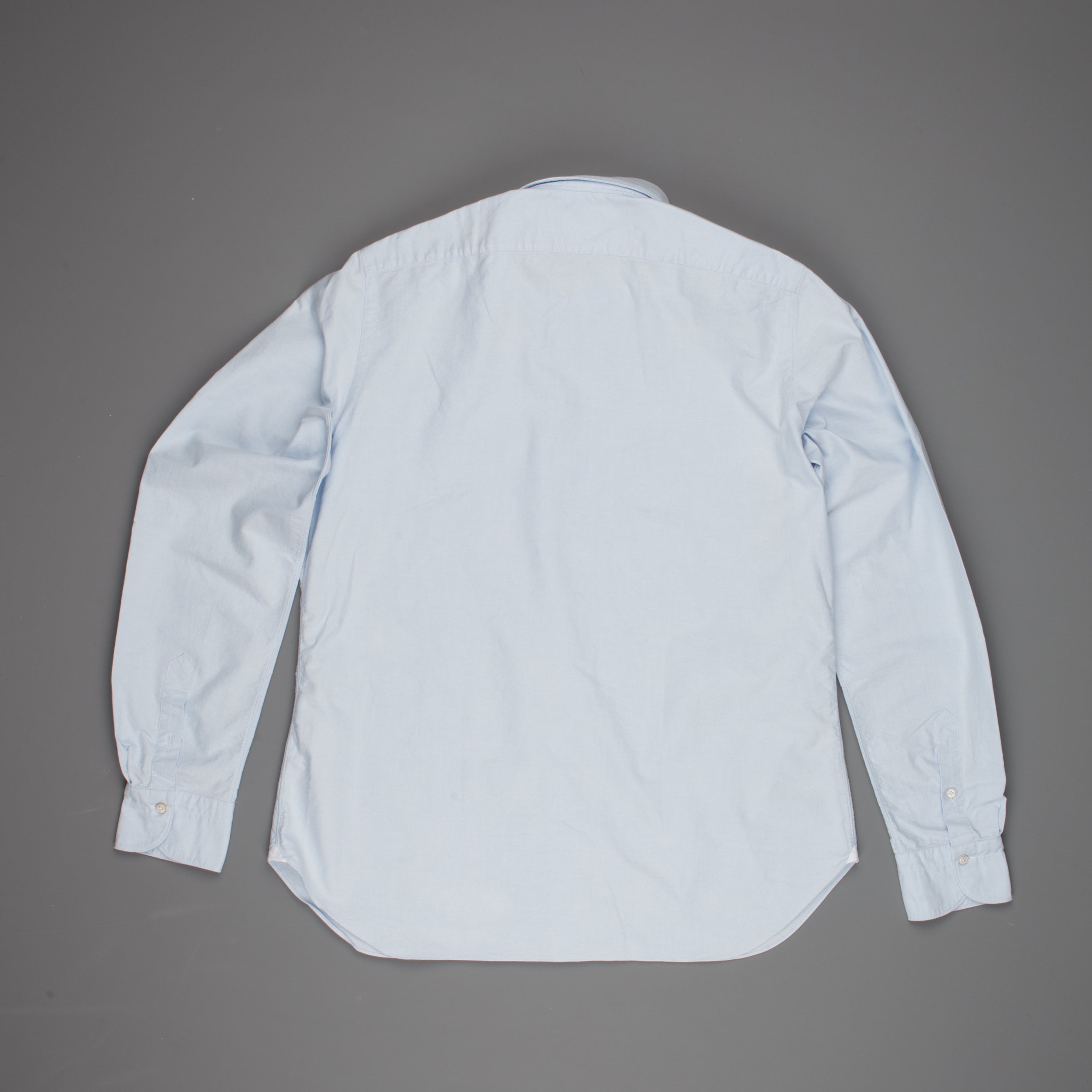 Finamore washed Gaeta shirt Sergio collar brushed oxford blue