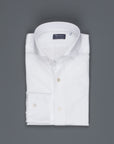 Finamore Toronto shirt Sergio collar in fine jersey pique white