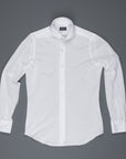 Finamore Toronto shirt Sergio collar in fine jersey pique white