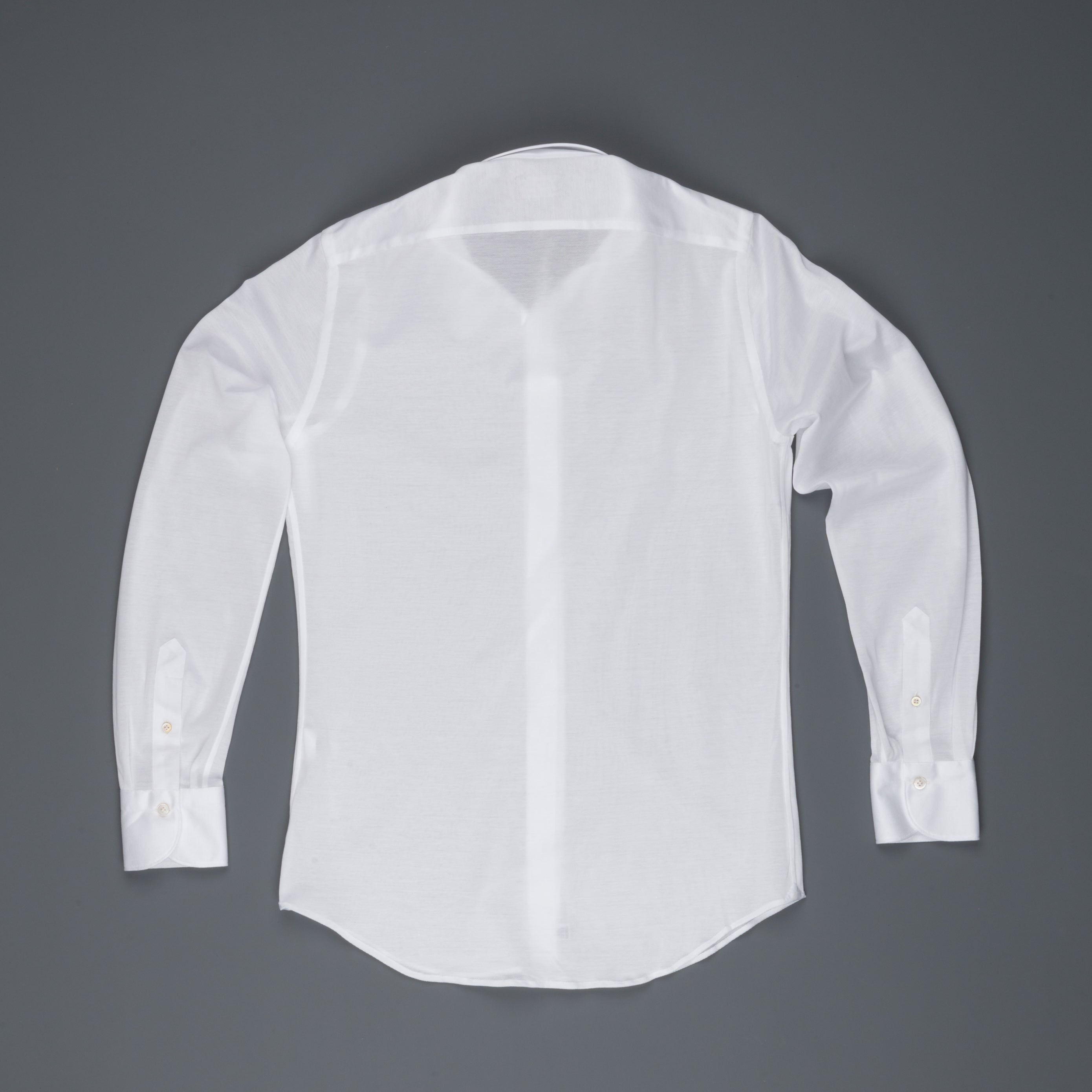 Finamore Toronto shirt Sergio collar in fine jersey pique white
