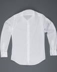 Finamore Toronto shirt Sergio collar in fine jersey pique white