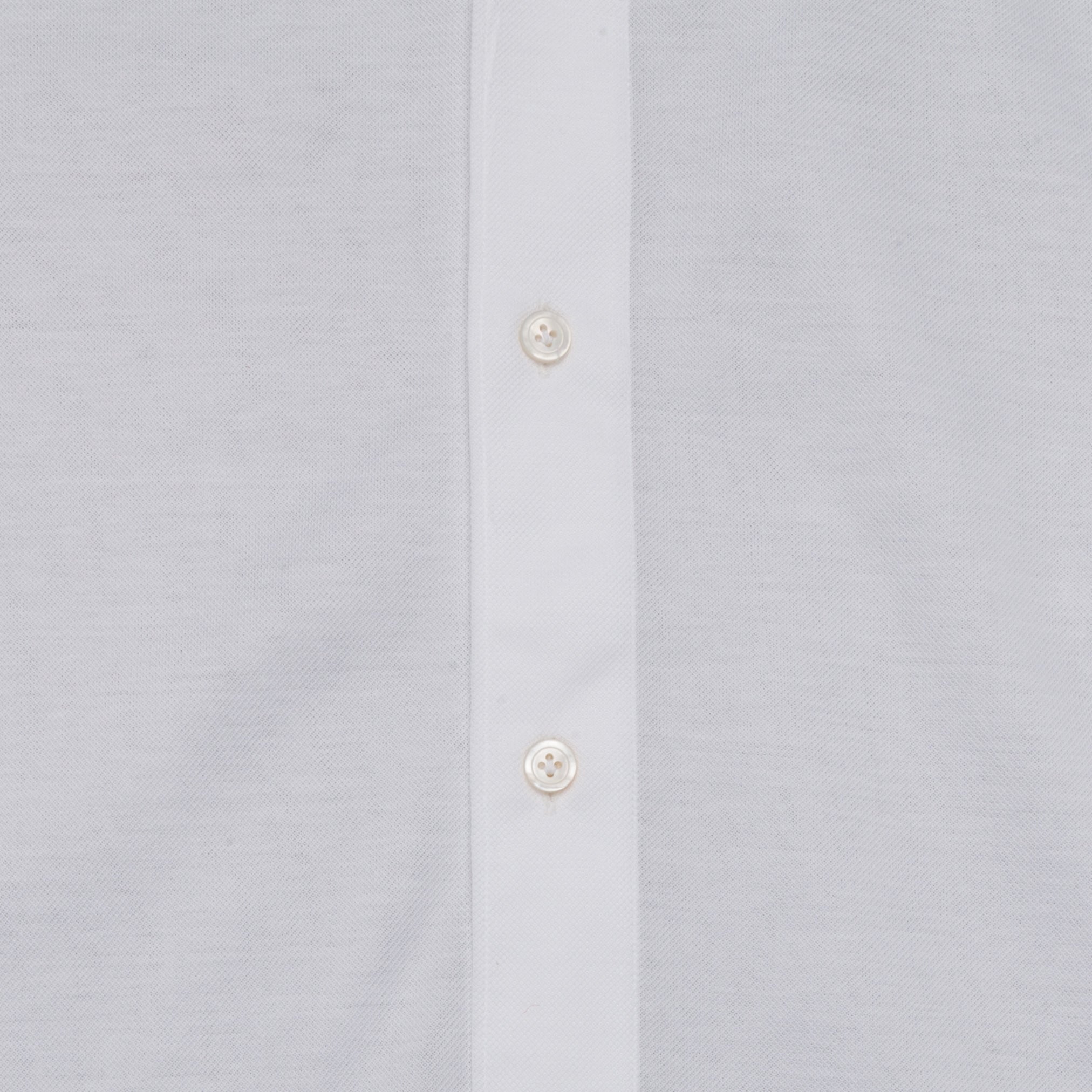 Finamore Toronto shirt Sergio collar in fine jersey pique white