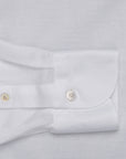 Finamore Toronto shirt Sergio collar in fine jersey pique white