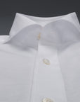 Finamore Toronto shirt Sergio collar in fine jersey pique white