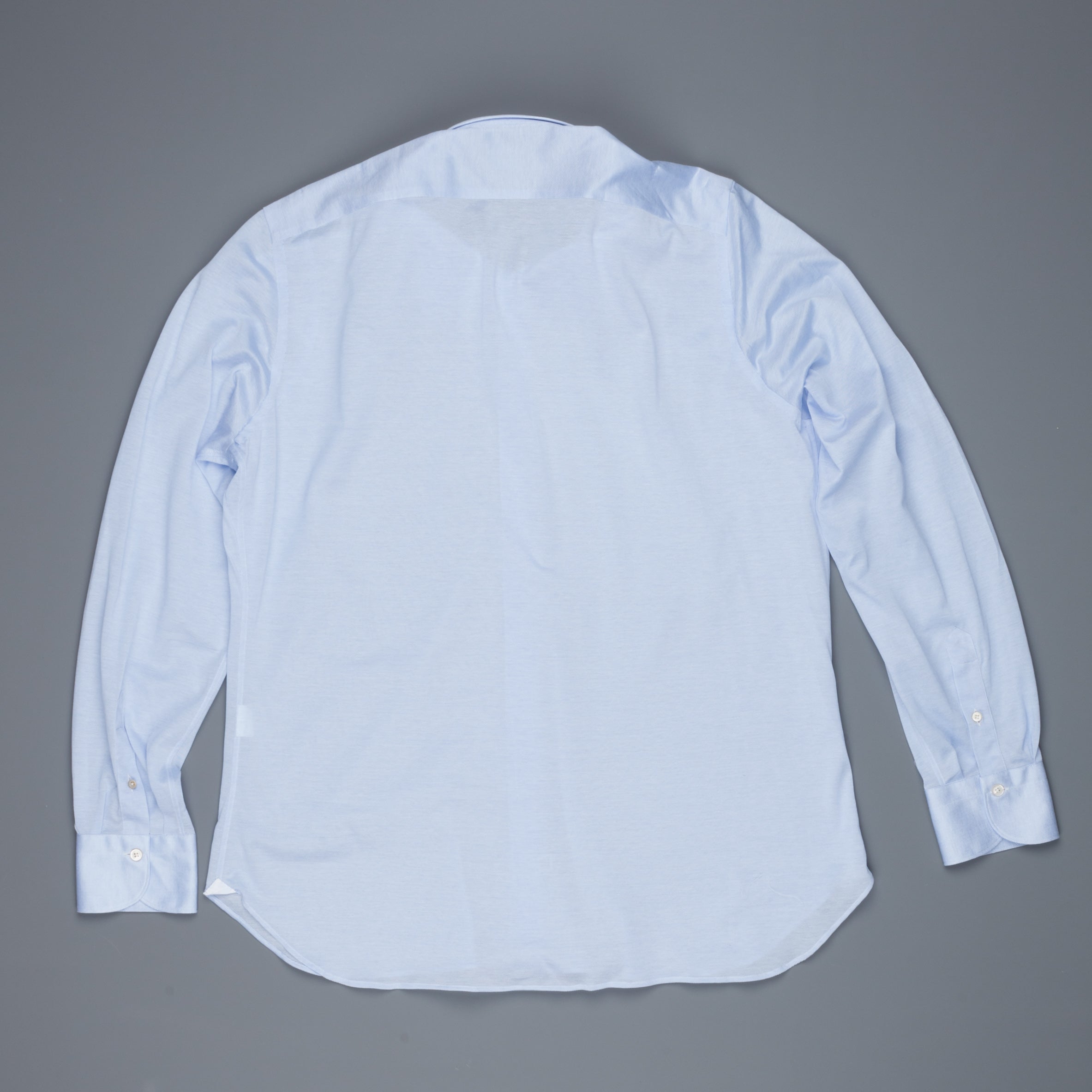 Finamore Ottawa Shirt Sergio Collar Stretch Piquet Blue