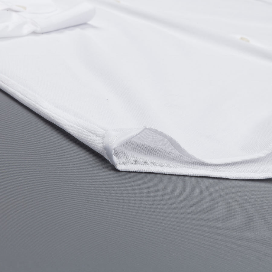 Finamore Ottawa Shirt Sergio Collar Stretch Piquet White
