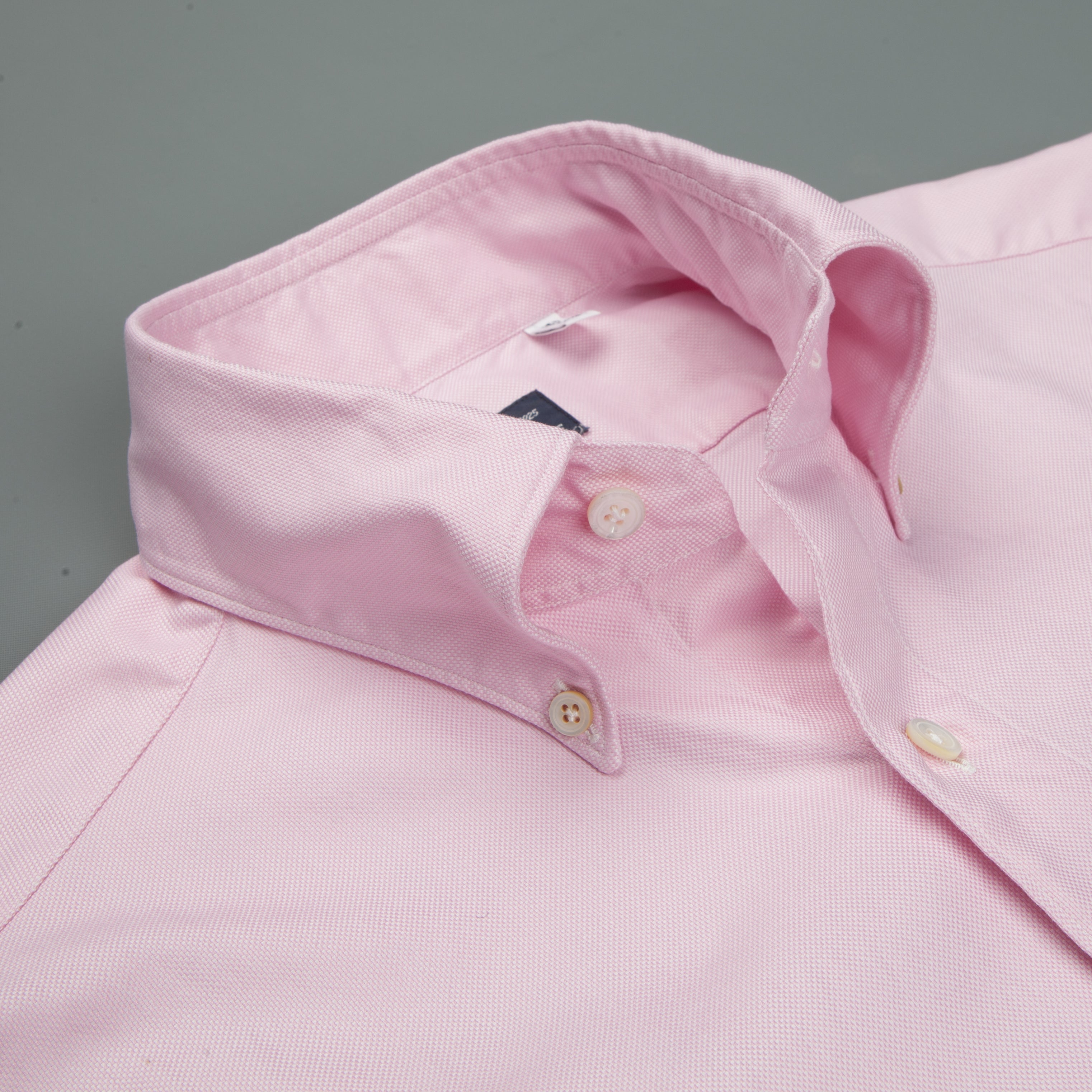 Finamore x Frans Boone button down shirt Tokyo oxford pink