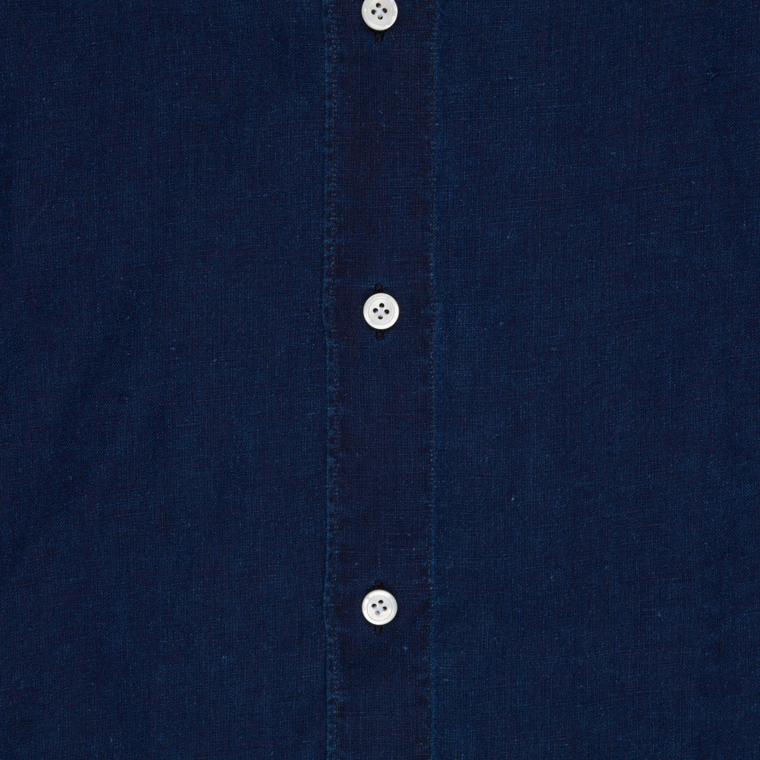 Finamore Gaeta Shirt Sergio Collar linen indigo dyed