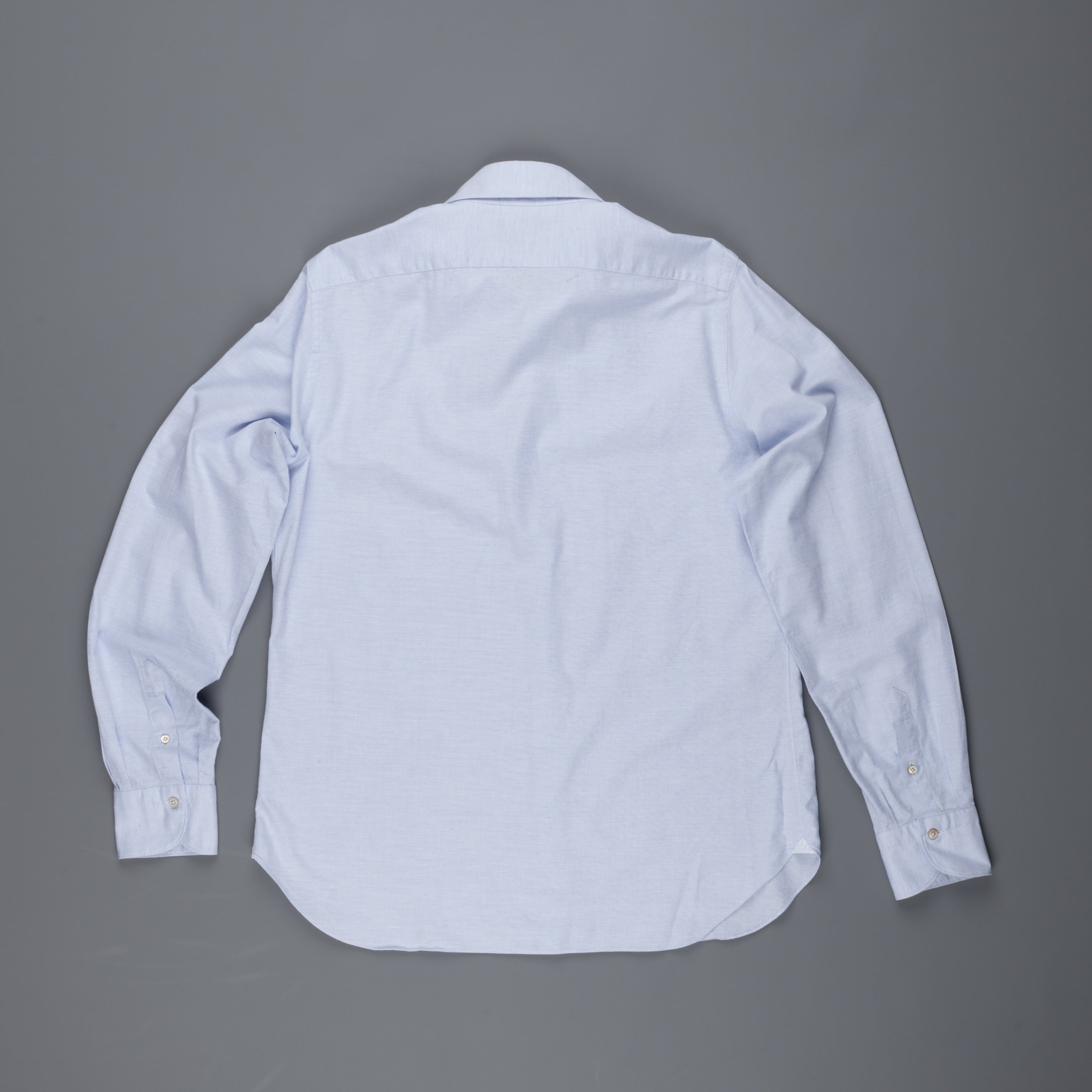 Finamore Gaeta Shirt Sergio Collar Loose Weave Blue