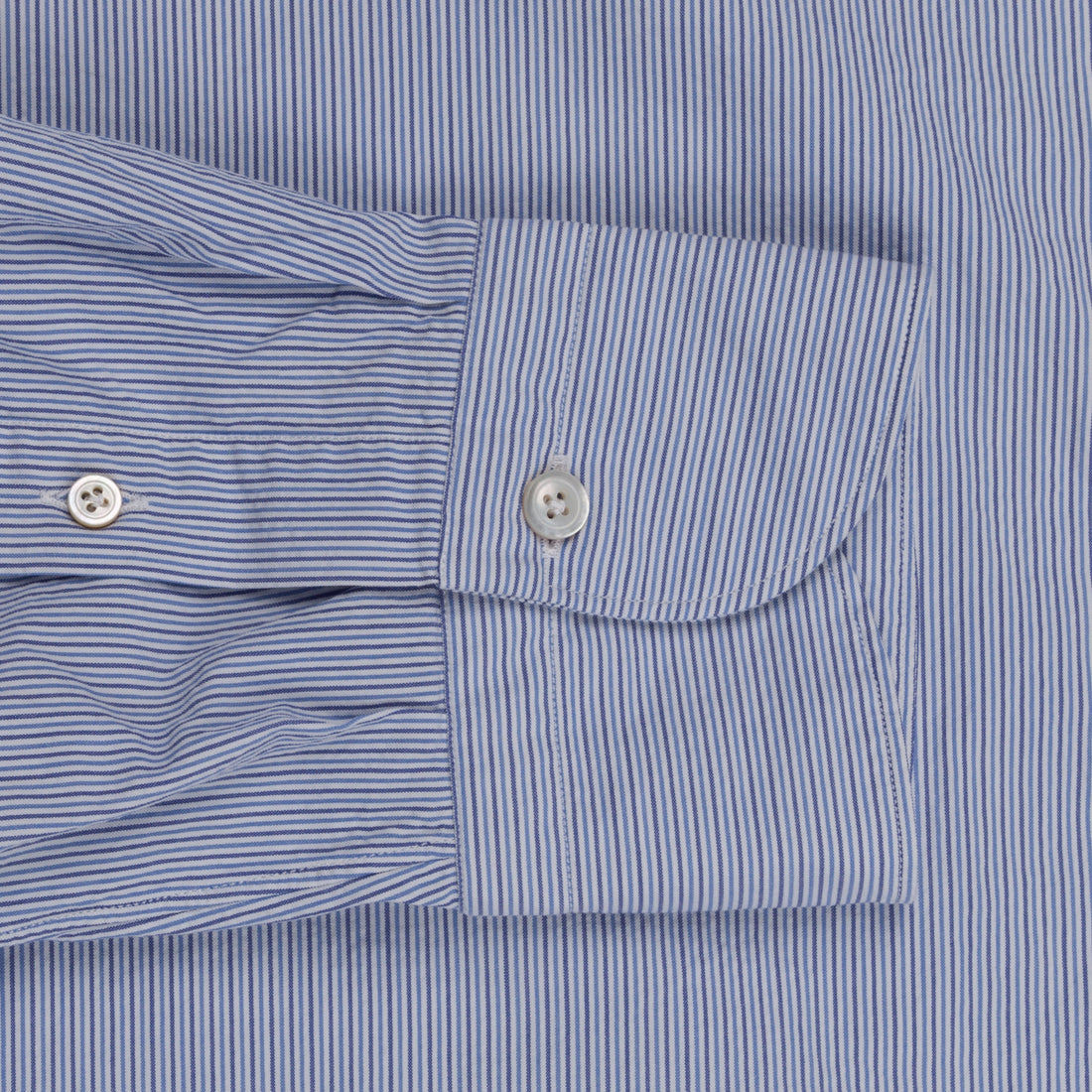 Finamore Gaeta shirt Sergio collar seersucker fine blue navy stripe