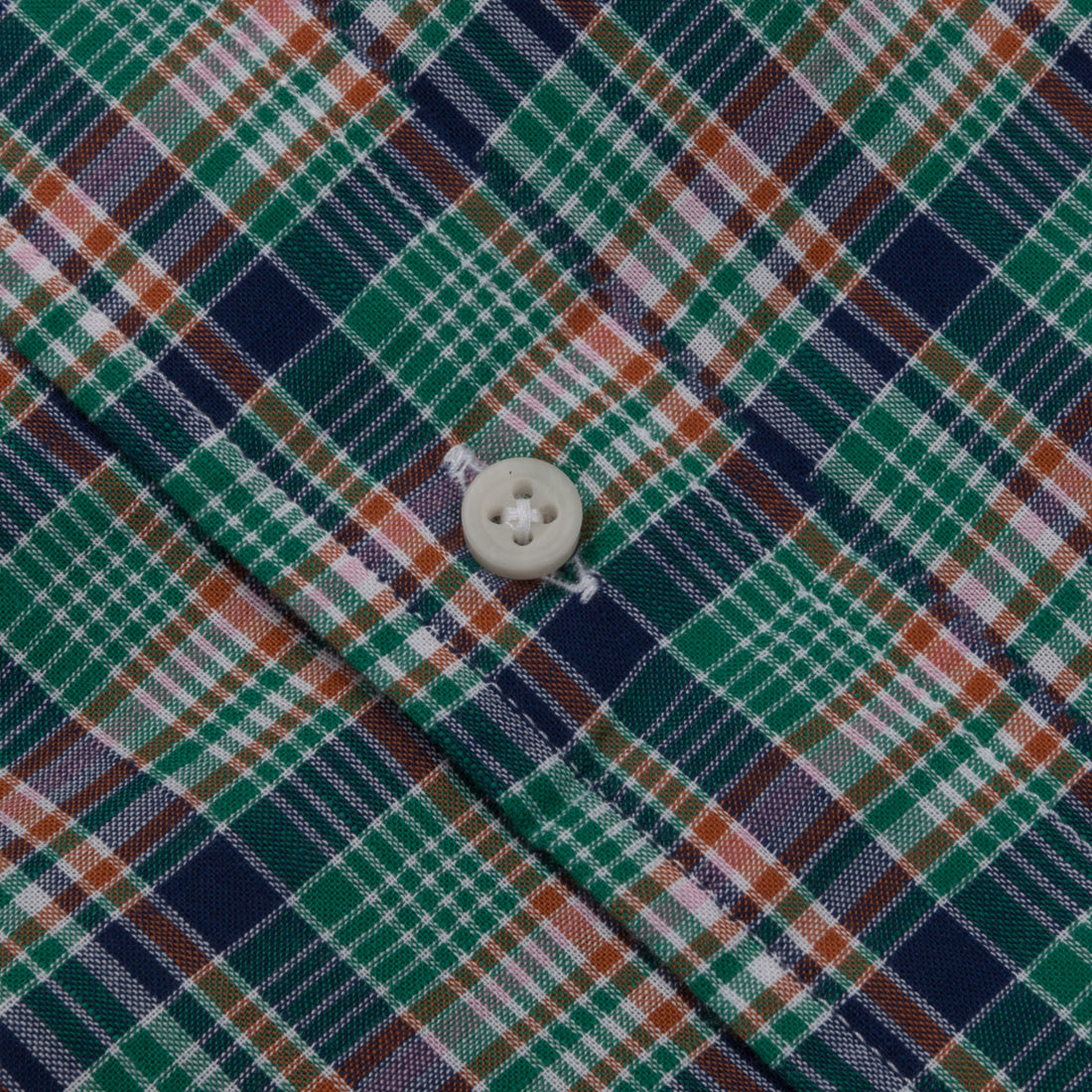 Gitman Vintage Button down shirt green tartan plaid