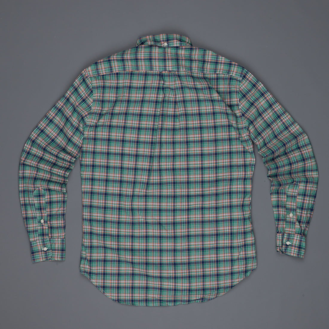 Gitman Vintage Button down shirt green tartan plaid