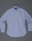 Gitman Vintage Button down shirt navy striped seersucker