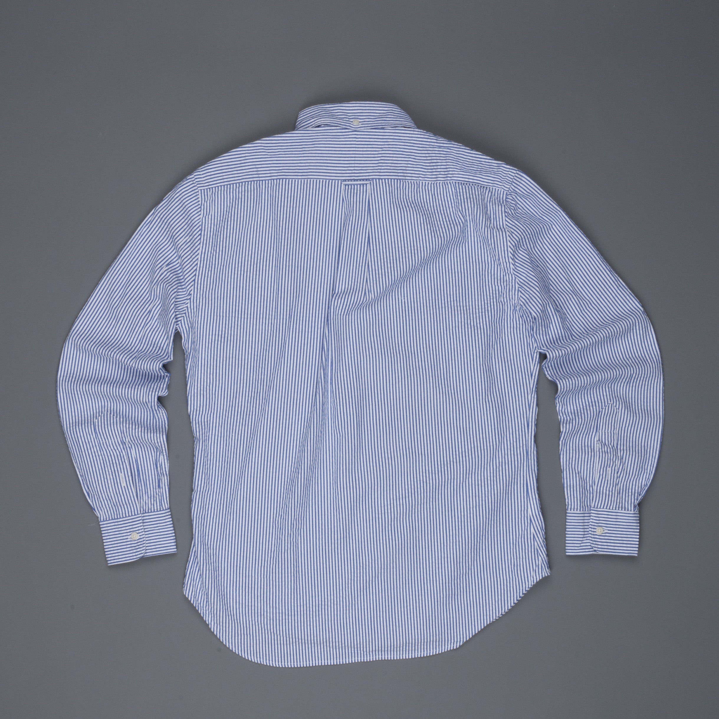 Gitman Vintage Button down shirt navy striped seersucker