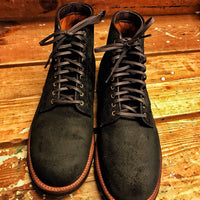 Alden x Frans Boone 379x boots in waxed earth reverse chamois