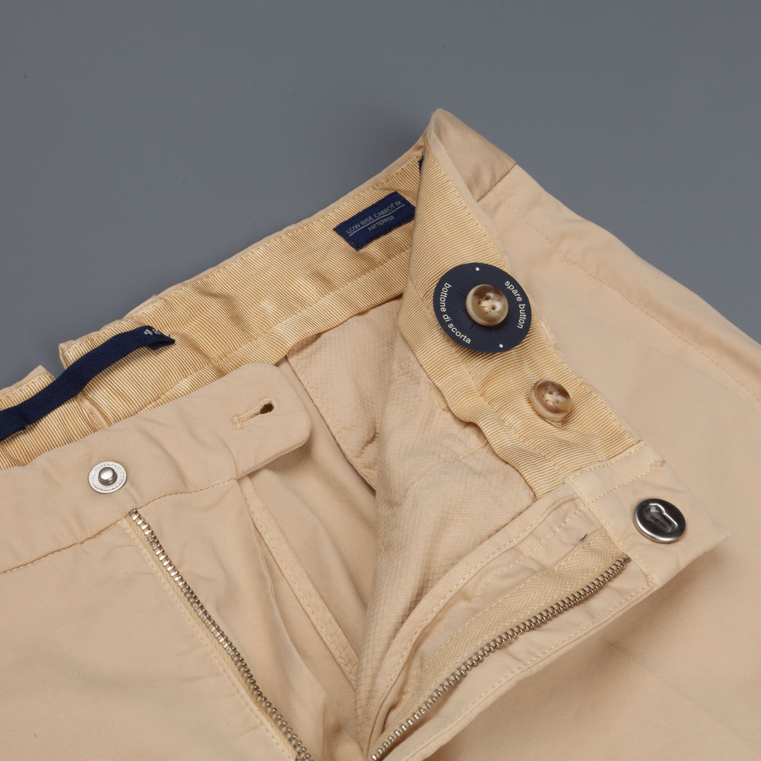 Incotex Venezia model 53 low rise carrot fit Noce Chiaro