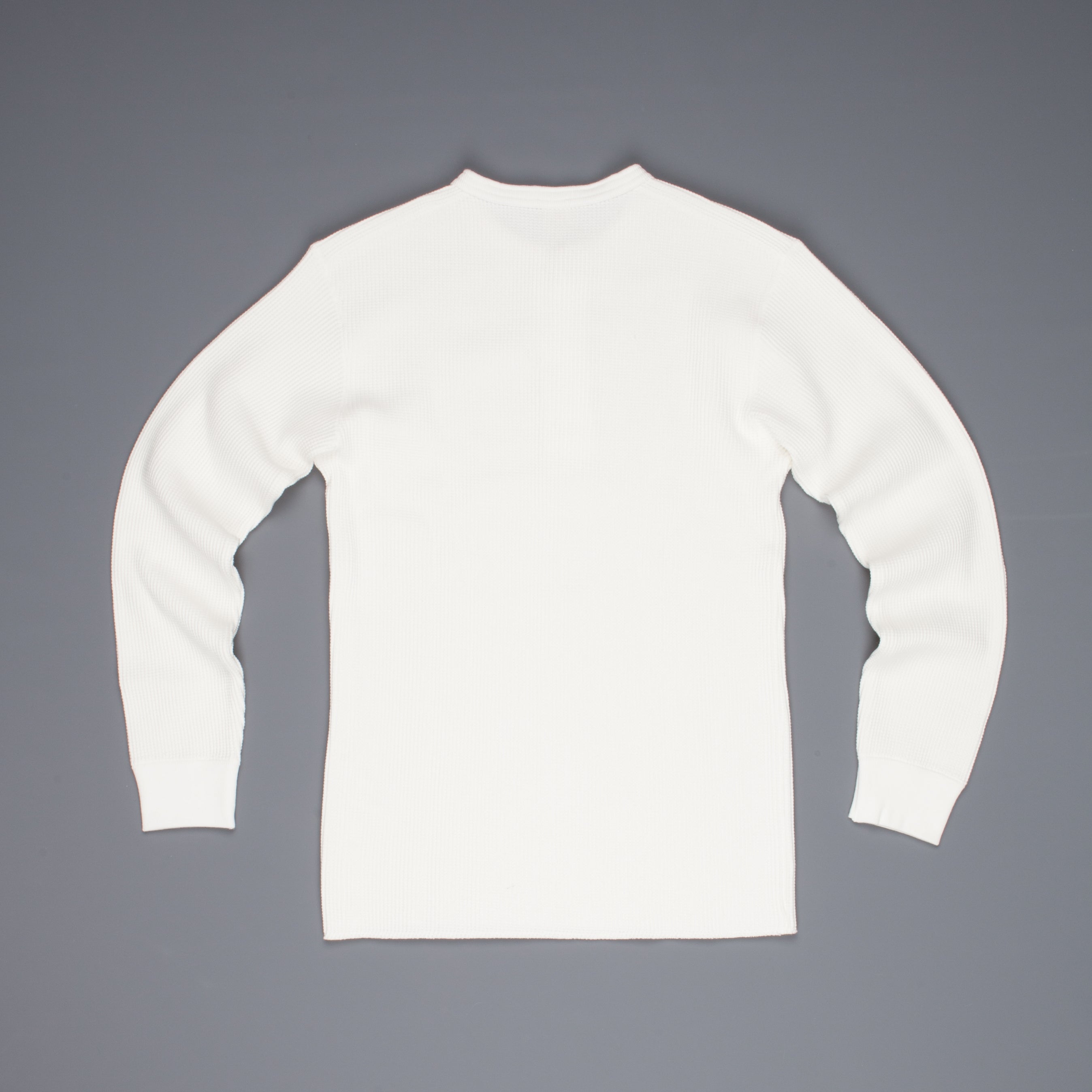 The Real McCoy&#39;s Joe McCoy Waffle Henley Longsleeve white