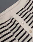 Merz B Schwanen 2M55 button facing underpants nature/charcoal striped
