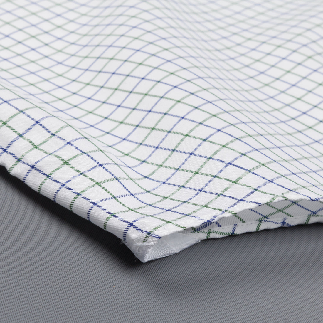 Finamore Milano shirt Collar Lucio Tattersall check blu/oliva