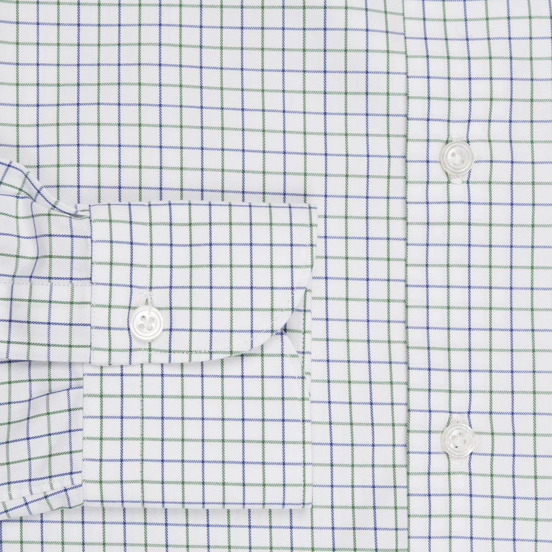 Finamore Milano shirt Collar Lucio Tattersall check blu/oliva