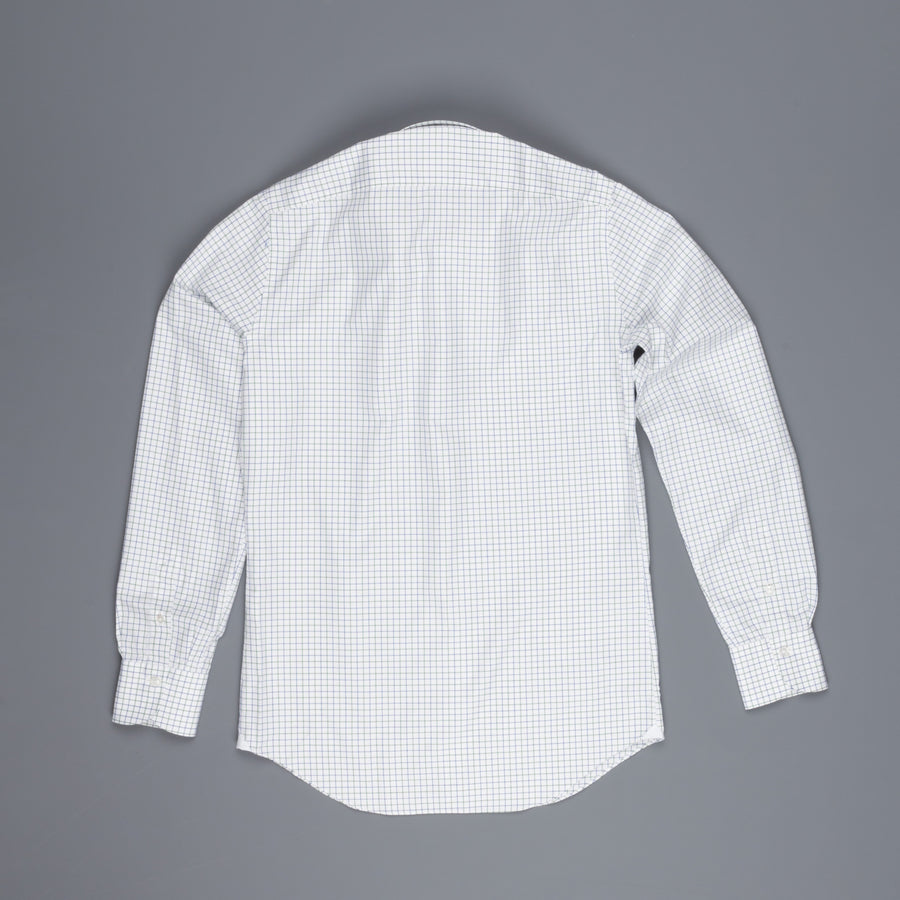 Finamore Milano shirt Collar Lucio Tattersall check blu/oliva