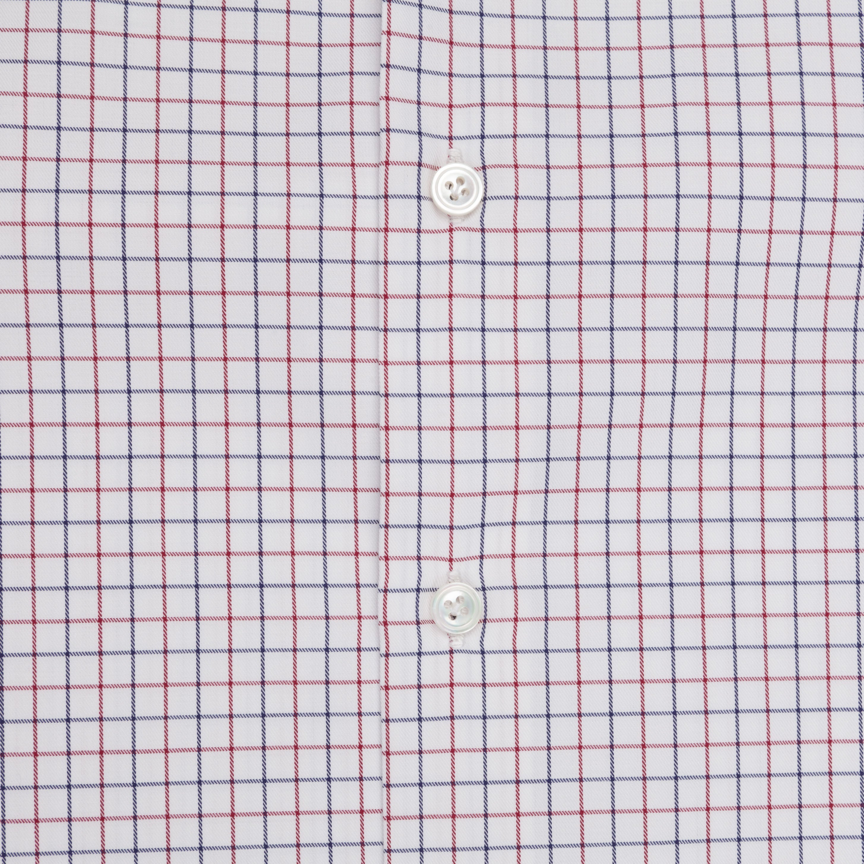 Finamore Milano shirt Collar Lucio Tattersall check navy/bordeaux