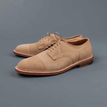 Alden x Frans Boone exclusive tan suede cap toe blucher